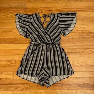 Trixxi Striped Short Romper
